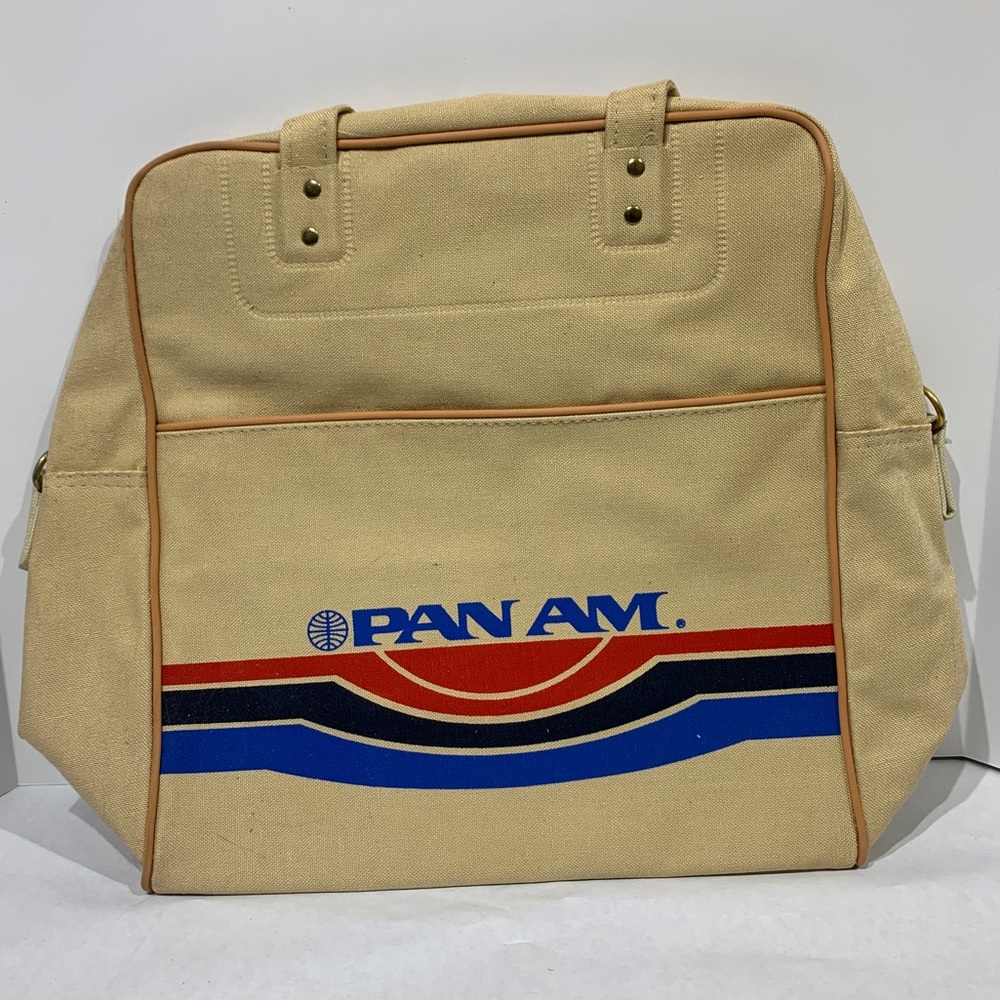 Vintage Pan Am Airlines Canvas Carry-on Travel Bag